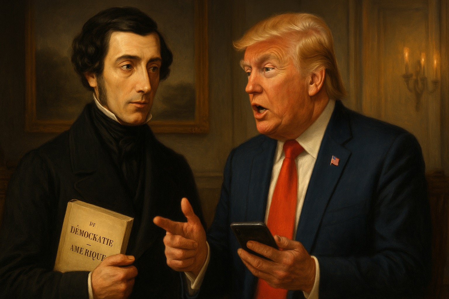 Quando Tocqueville Encontrou Trump — Um Diálogo Sobre a Democracia no Espelho Torto da História