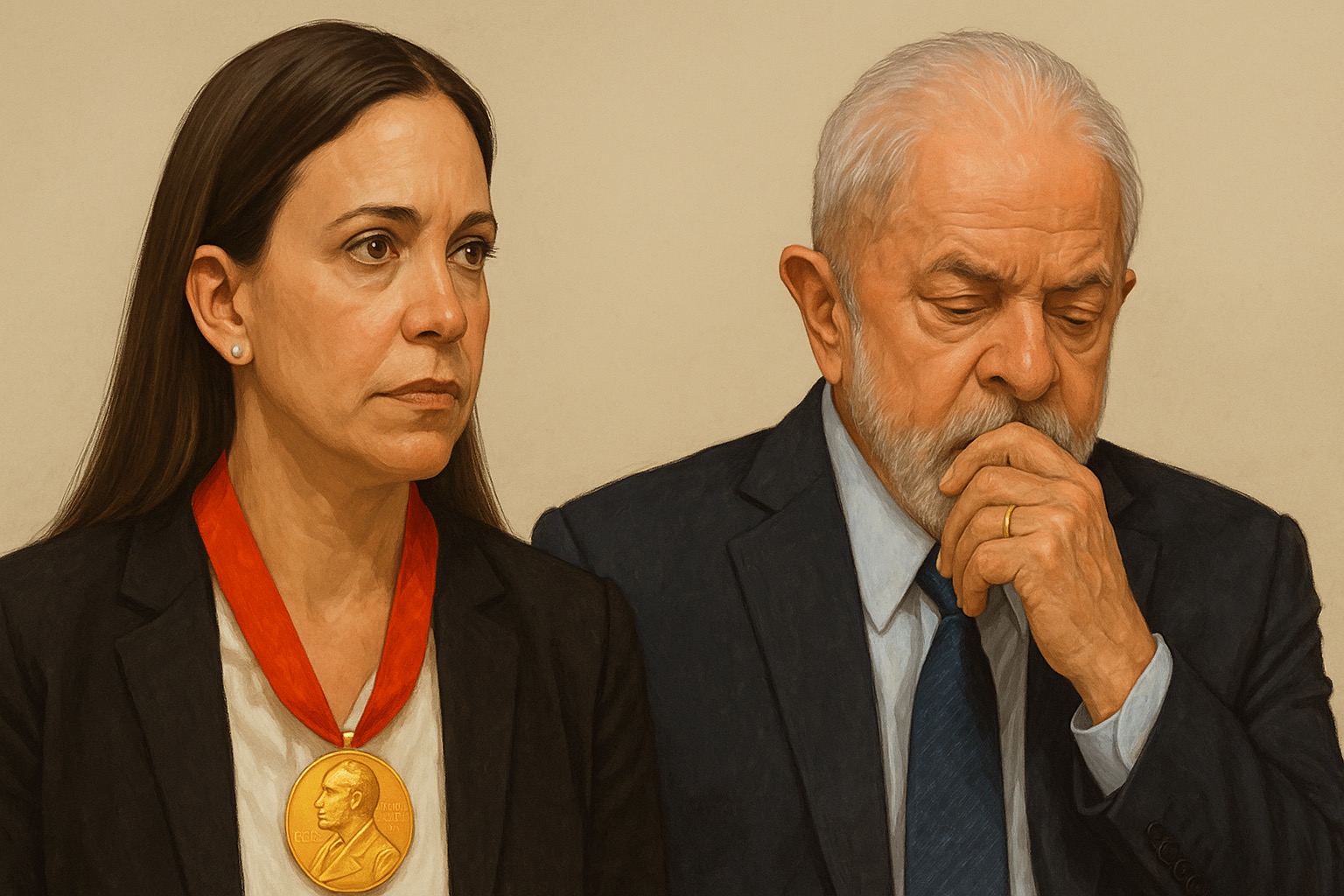 O Silêncio do Brasil diante do Nobel de Maria Corina Machado