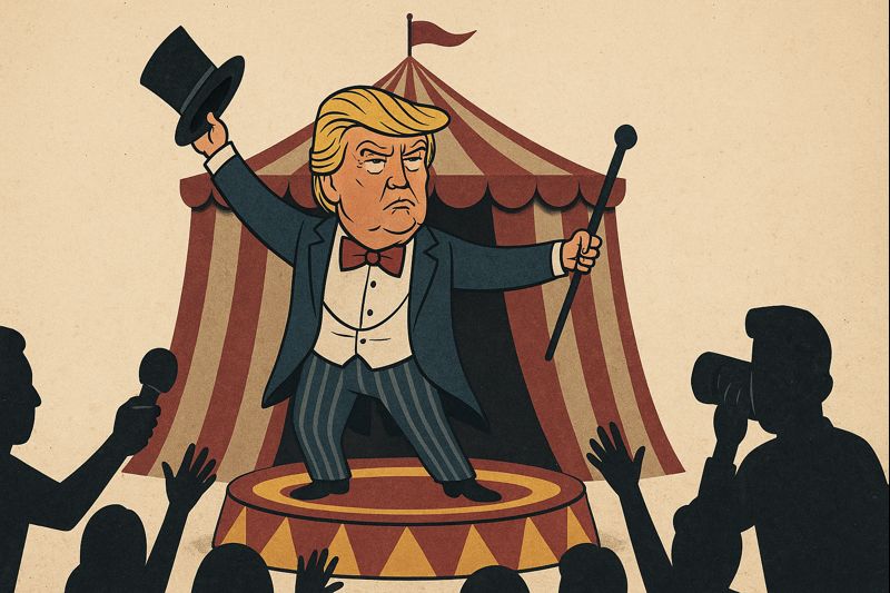 Trump, Barnum e o espetáculo como método