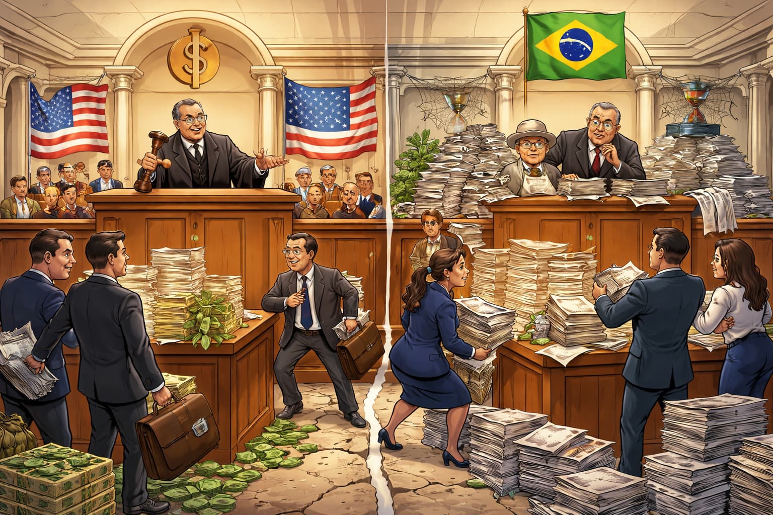 Justiça sob pressão: responsabilidade civil, morosidade e o risco do lawfare no Brasil e nos Estados Unidos