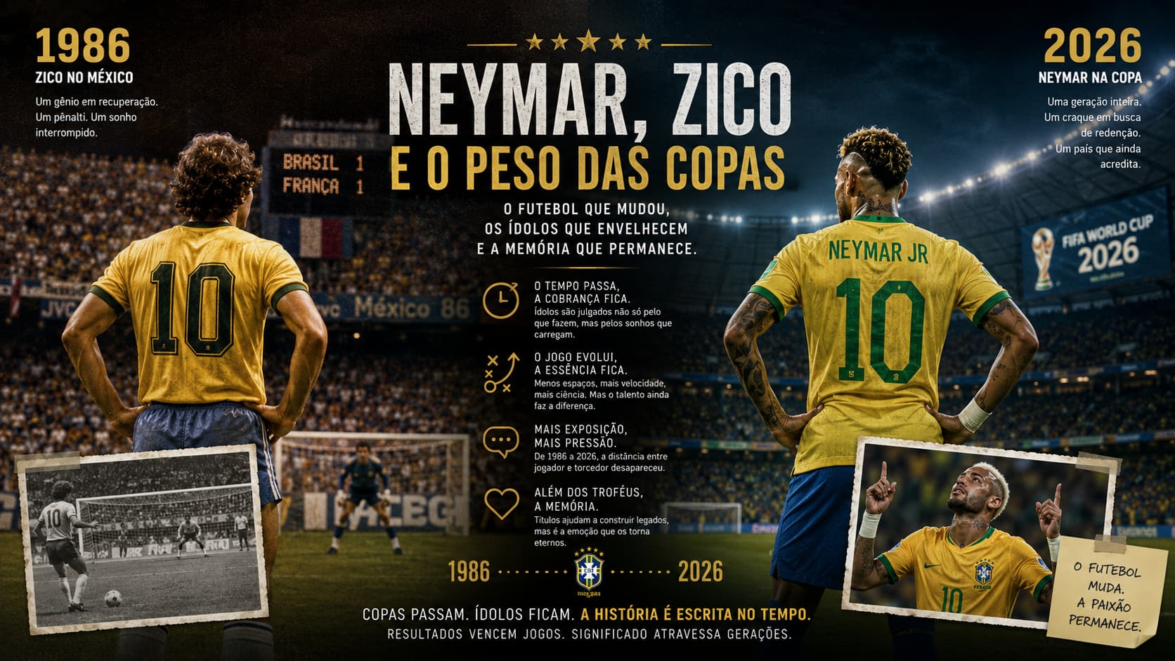 Neymar, Zico e o Peso das Copas
