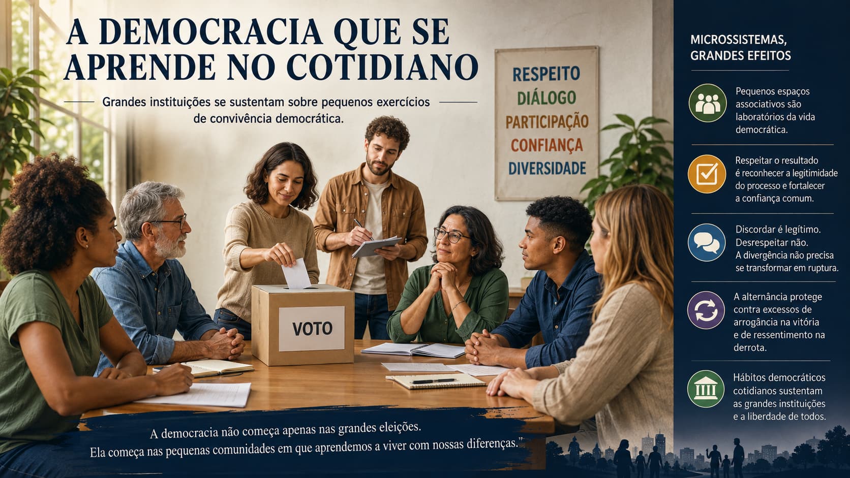 A democracia que se aprende no cotidiano