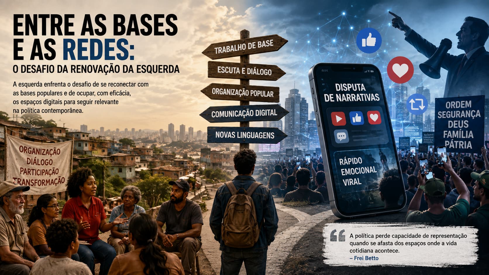 Entre as bases e as redes: o desafio da renovação da esquerda