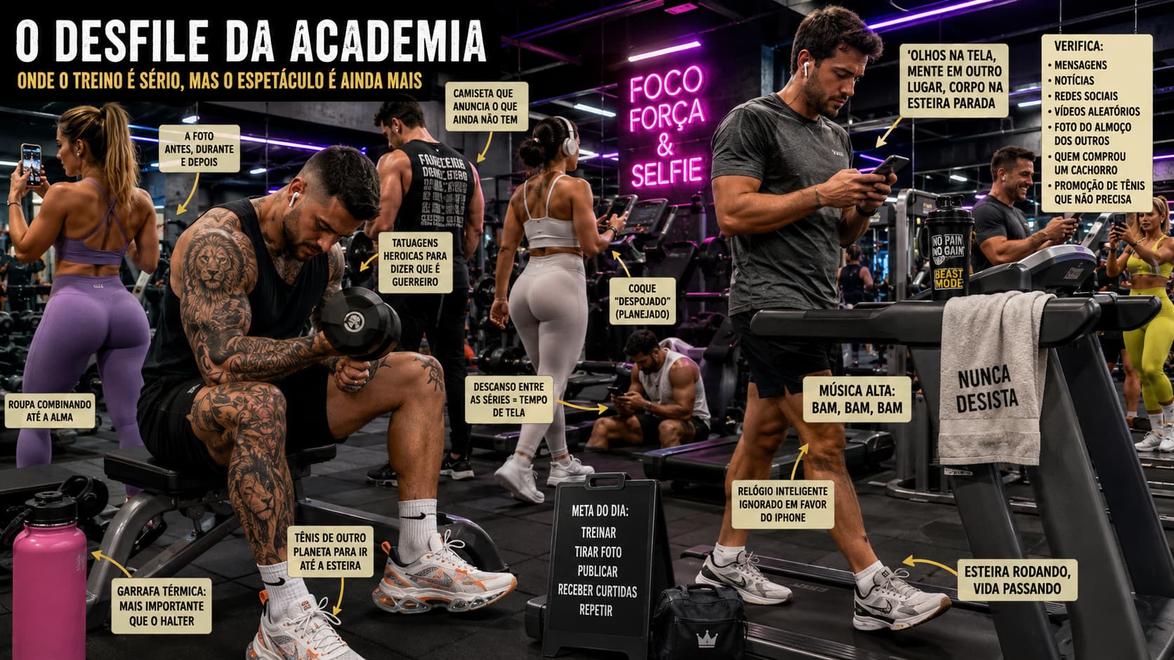 O desfile da academia