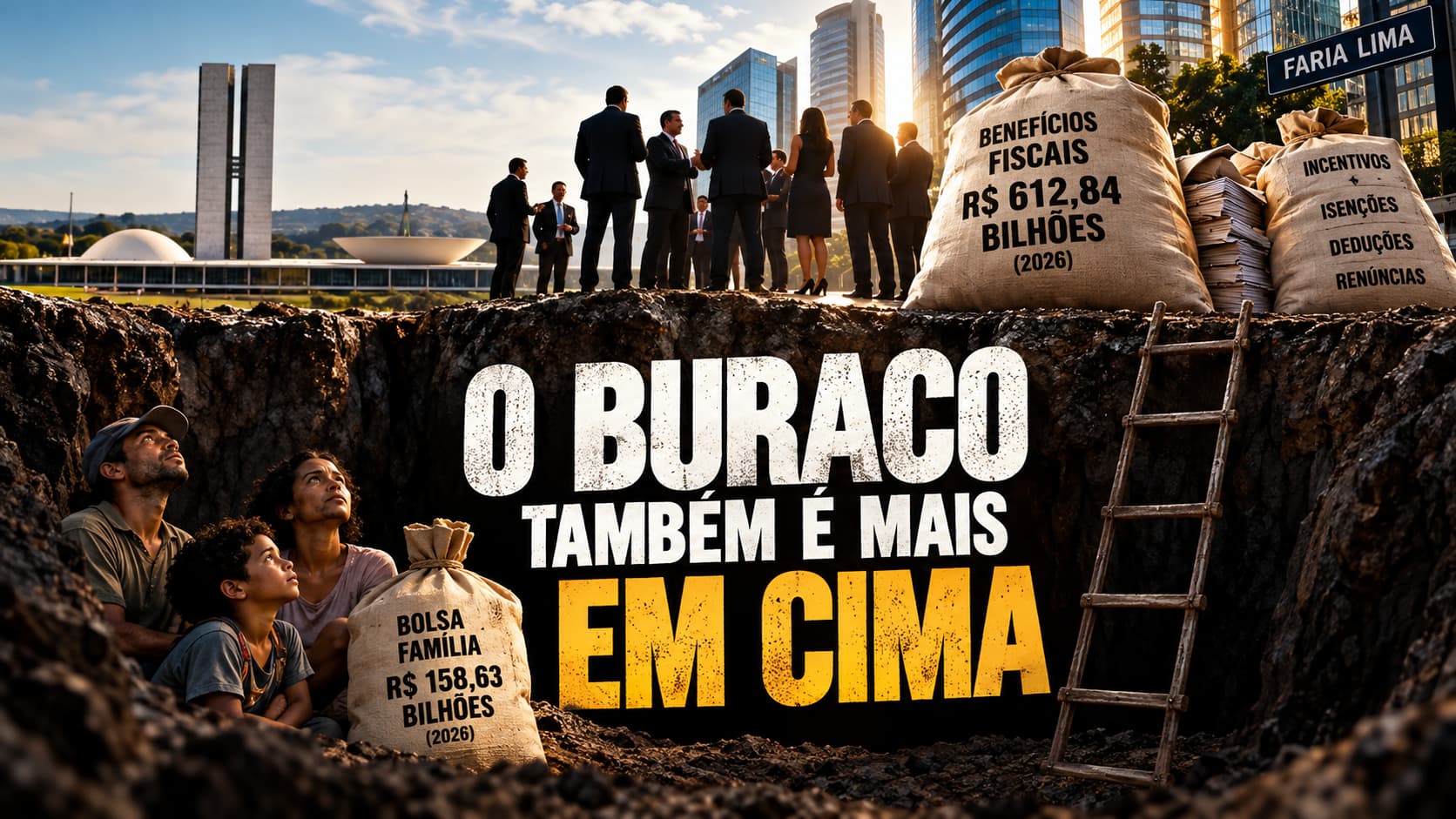 O buraco também é mais em cima