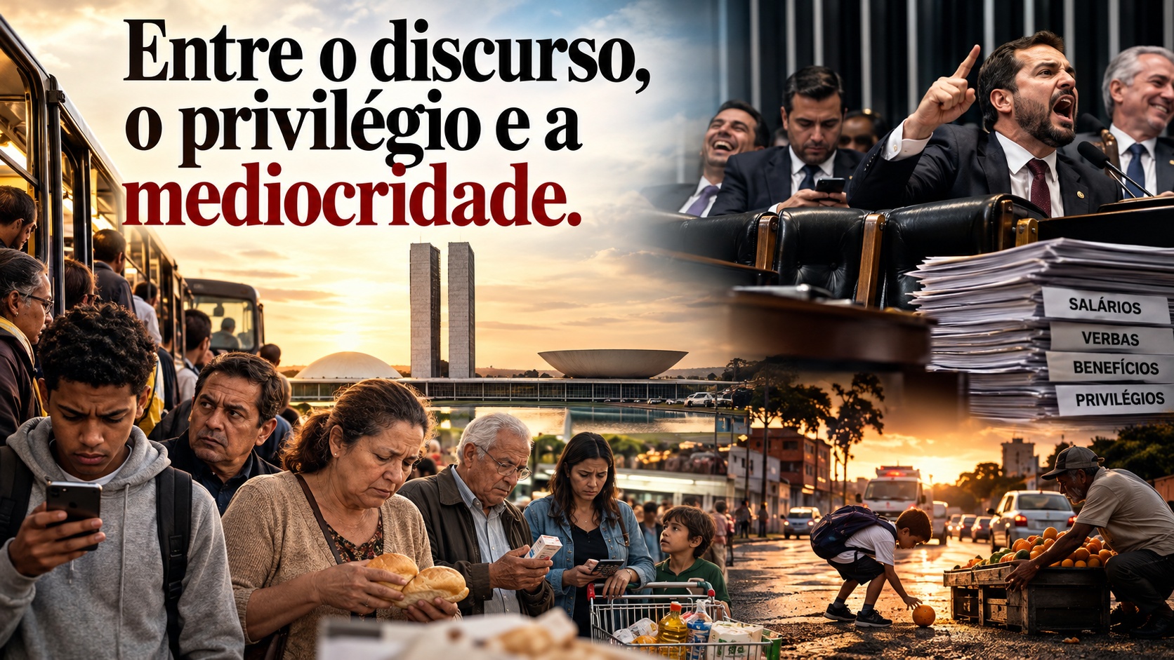 Entre o discurso, o privilégio e a mediocridade
